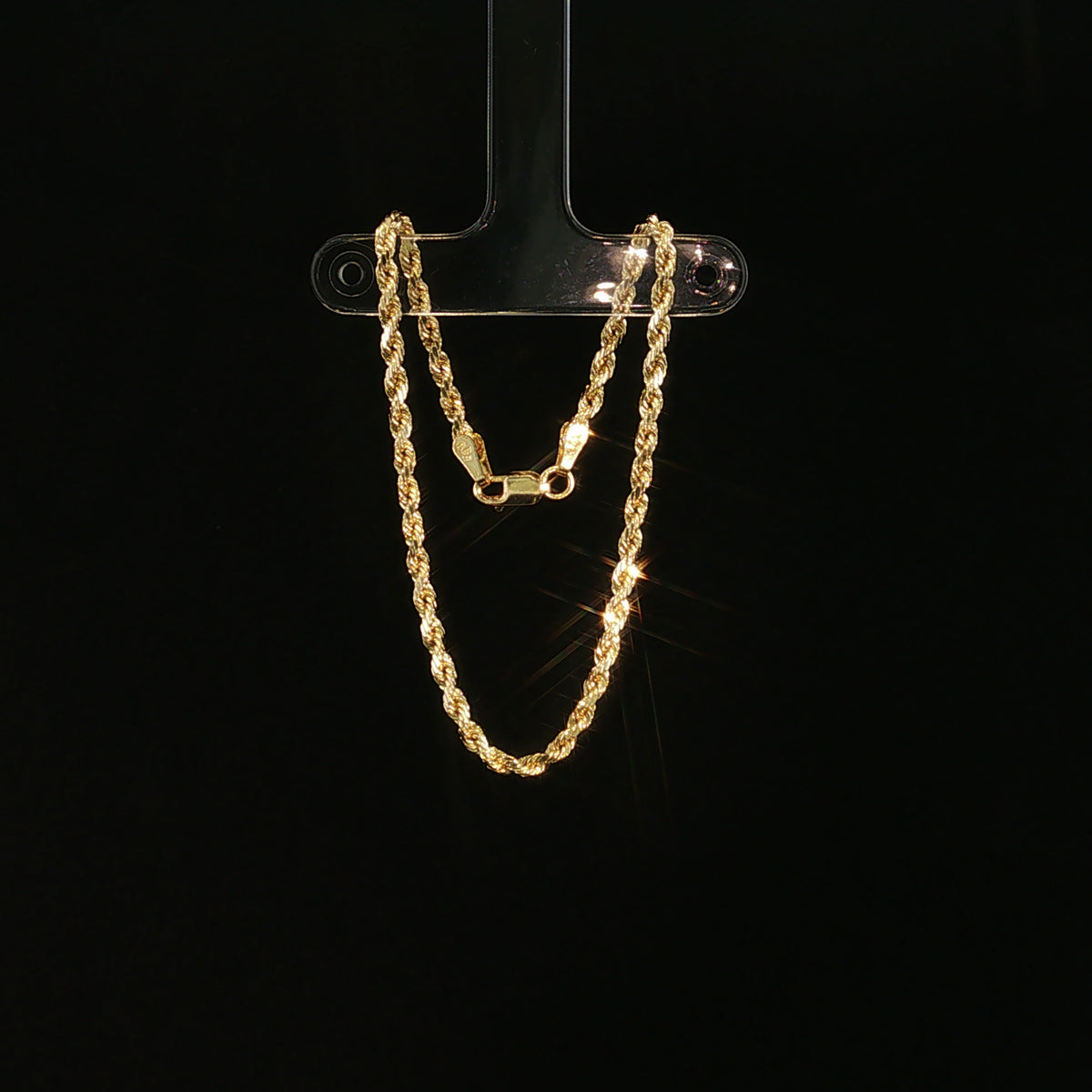 14K yellow rope bracelet (7.5")