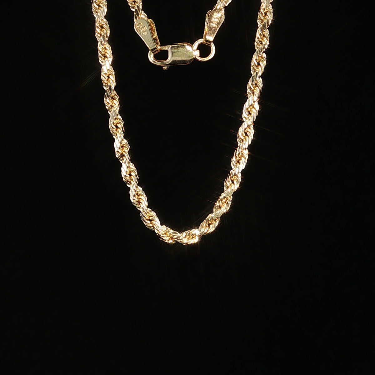 14K yellow rope bracelet (7.5")