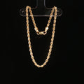 14K solid yellow rope bracelet (8")