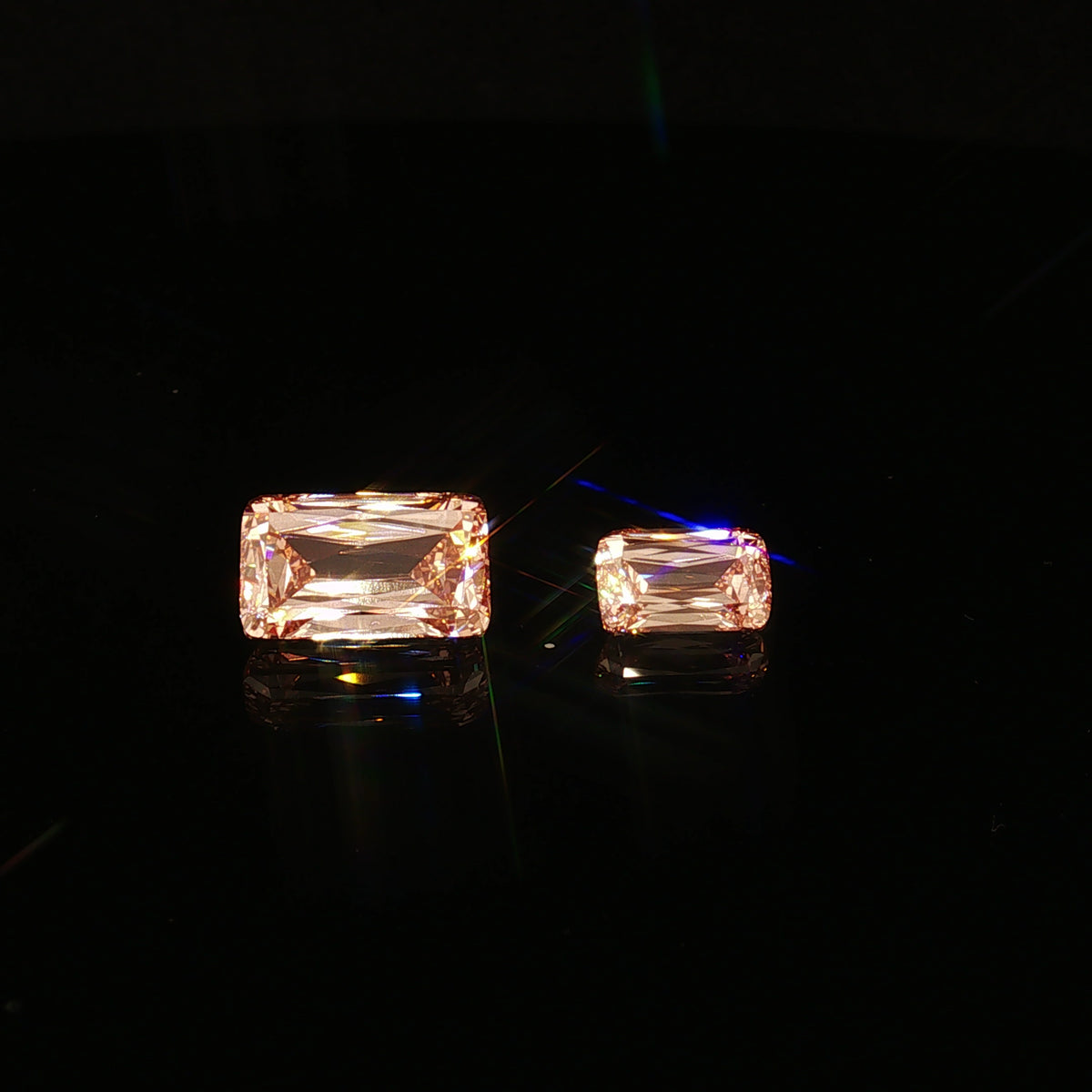 Love Chosen — 3.09 ct + 8.51 ct Fancy Vivid Pink Criss-Cut Diamond Pair