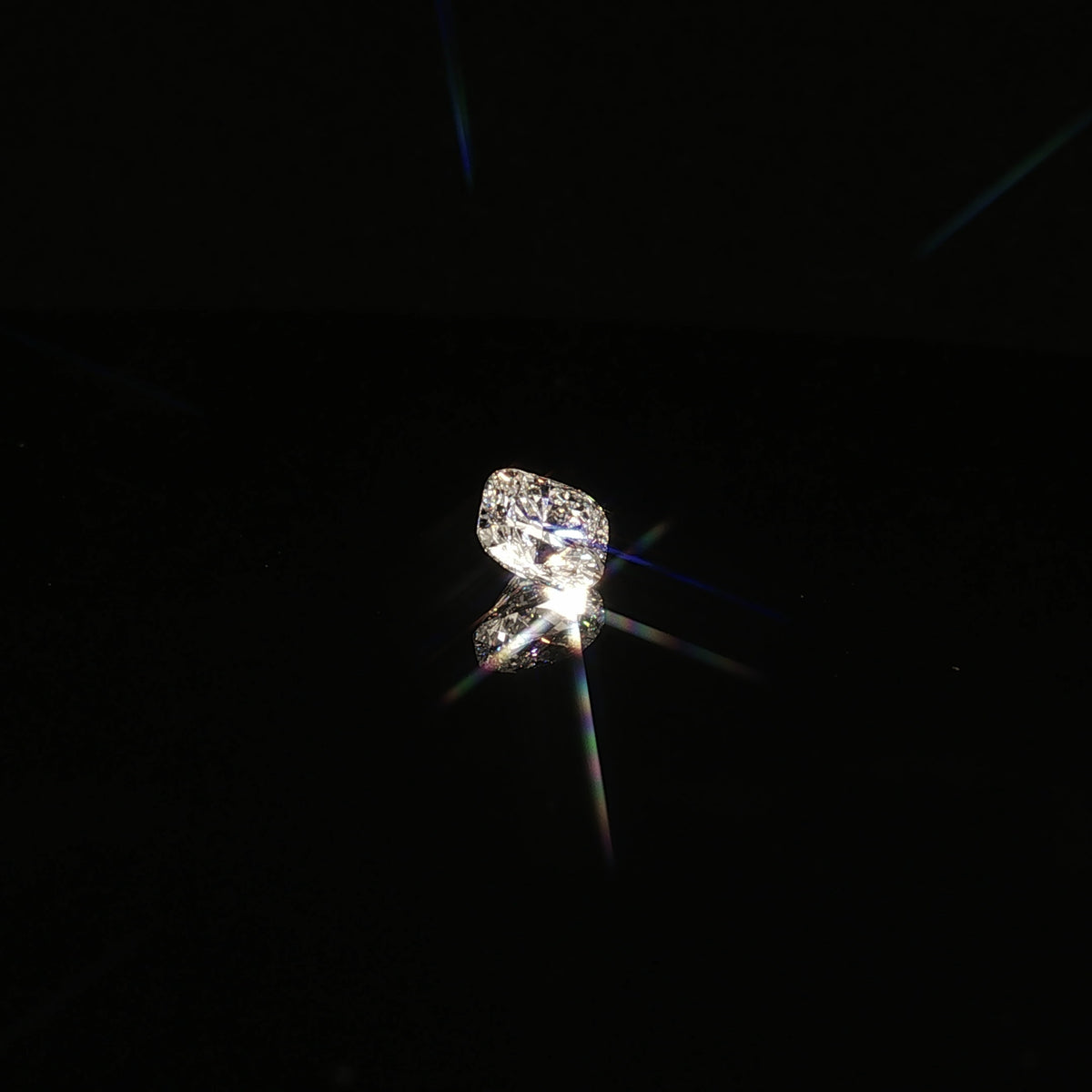 2 ct Lab-Grown Square Cushion Modified Brilliant E VS1