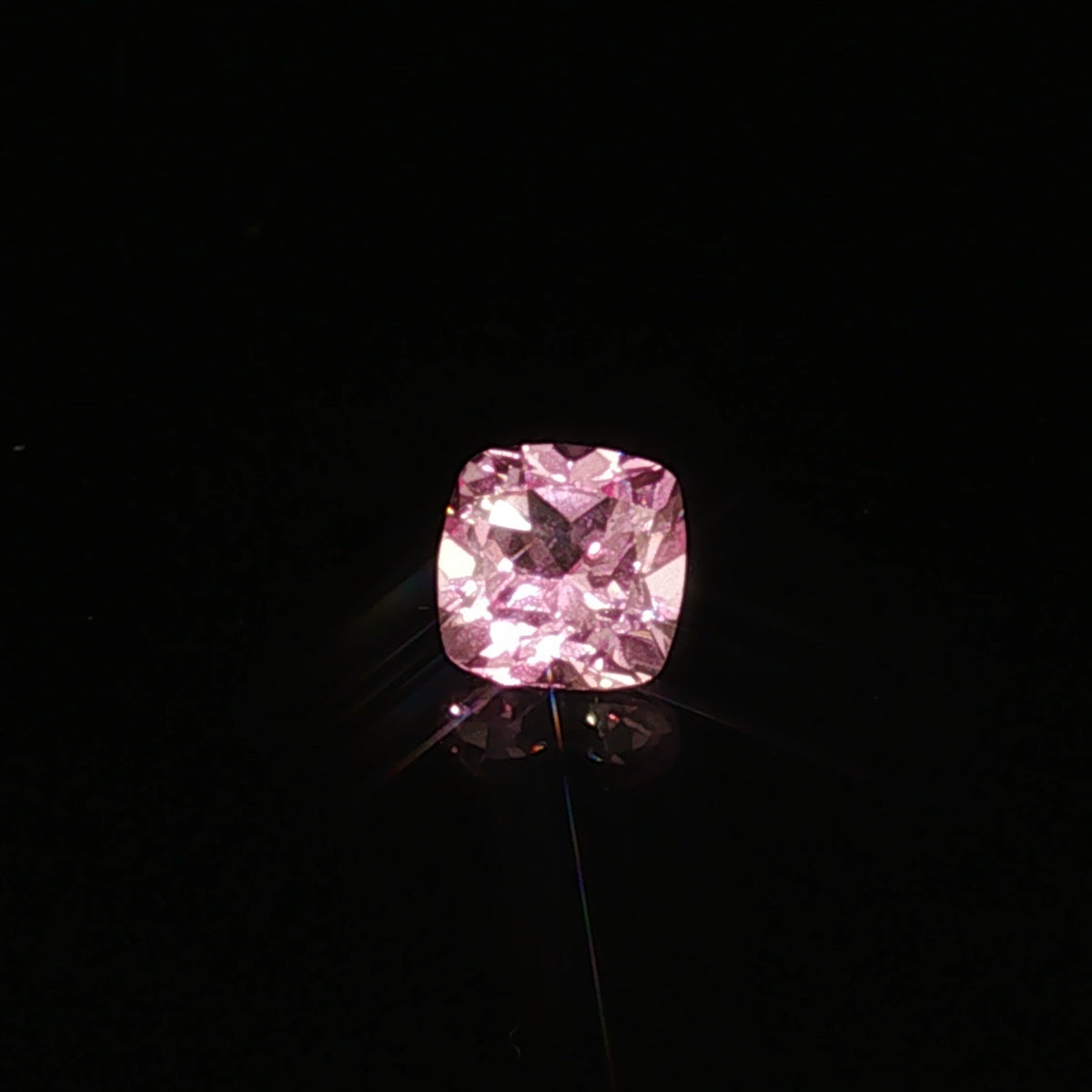 3.04 ct Lab-Grown Pink Cushion Mixed Cut