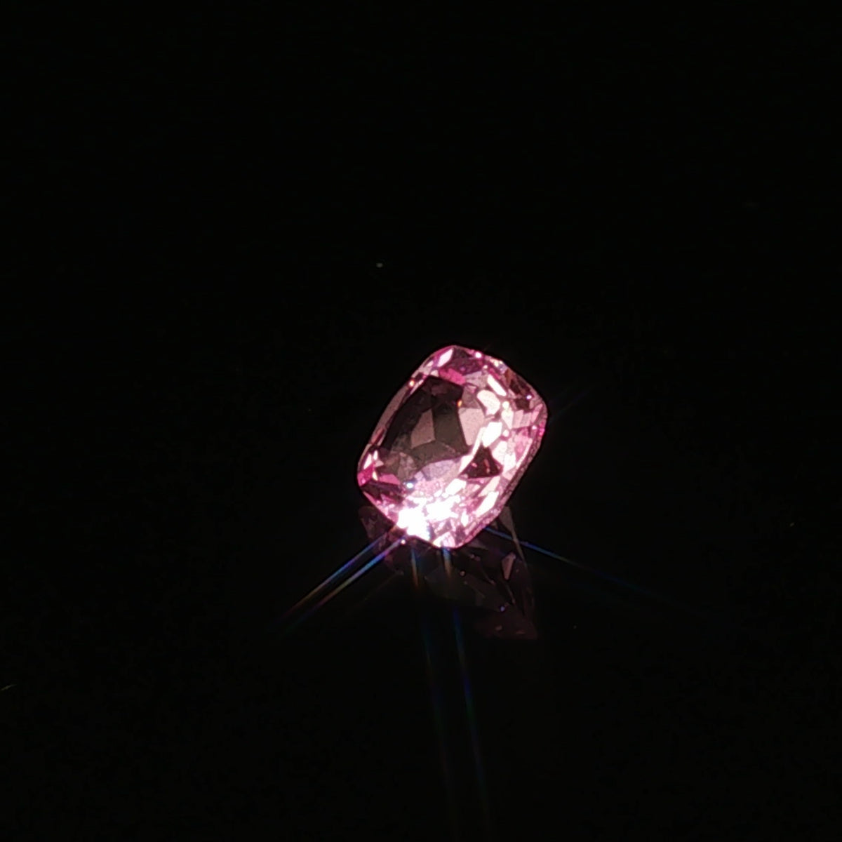 3.04 ct Lab-Grown Pink Cushion Mixed Cut