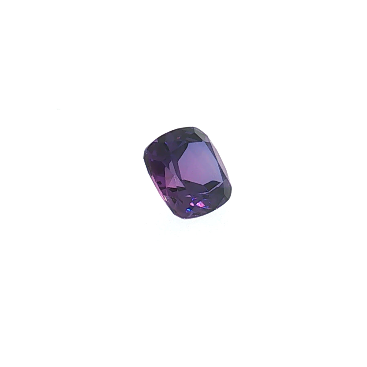 5.86 ct Lab-Grown Purplish Blue Cushion Mixed Cut