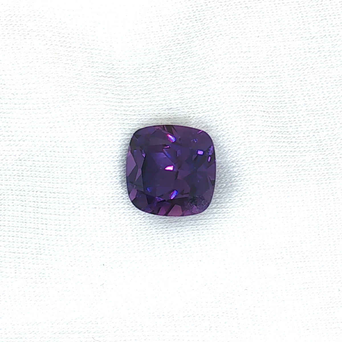 5.86 ct Lab-Grown Purplish Blue Cushion Mixed Cut
