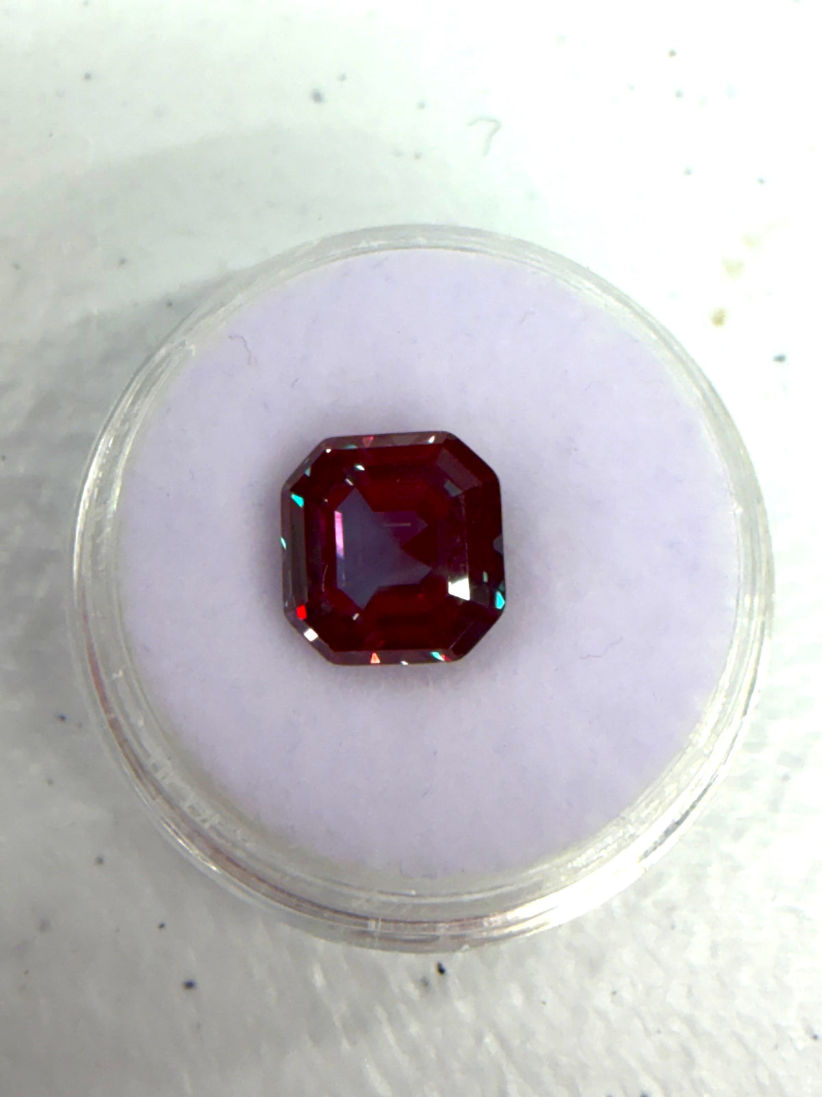 3.23 ct Laboratory-Grown Alexandrite Asscher-Cut Gemstone