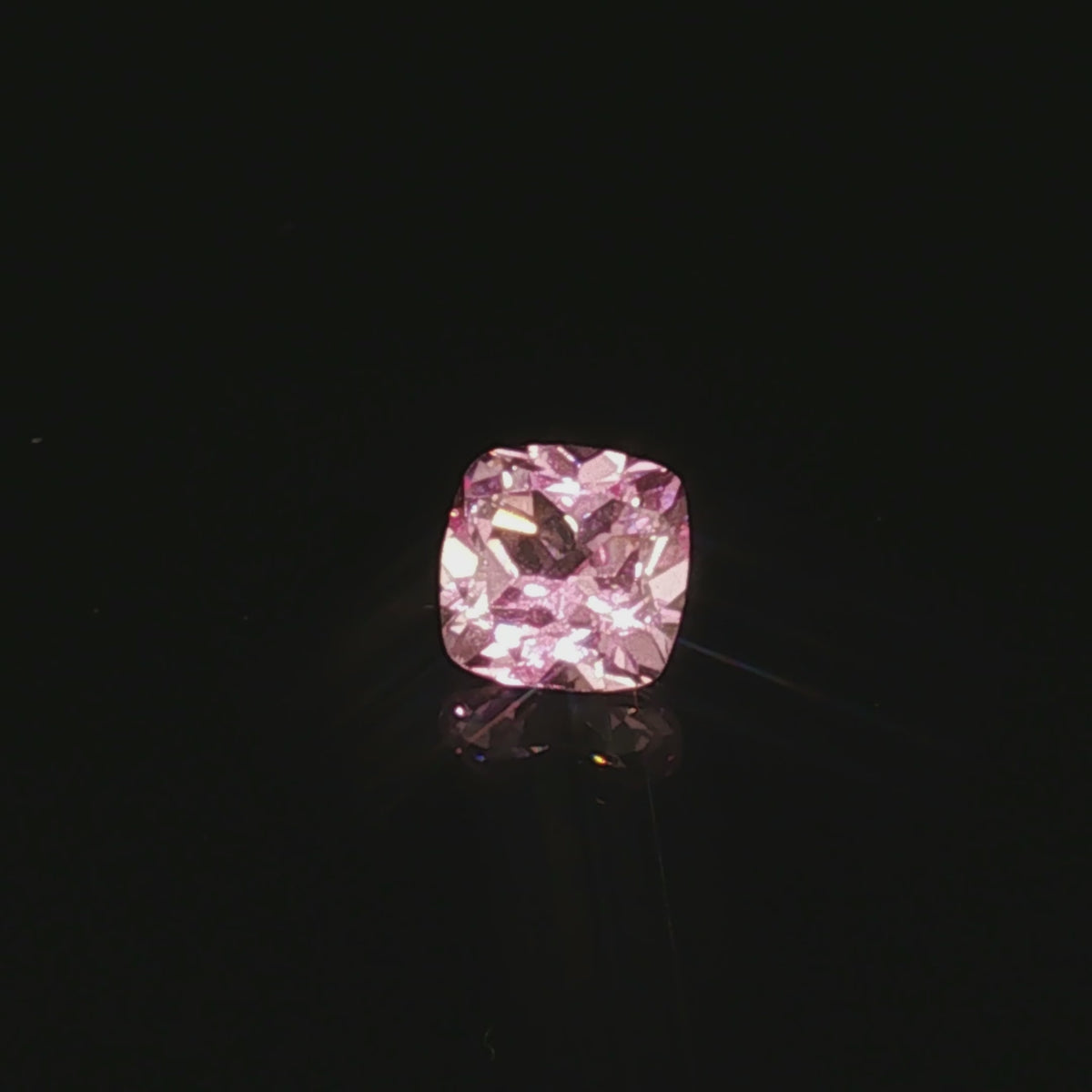 3.04 ct Lab-Grown Pink Cushion Mixed Cut
