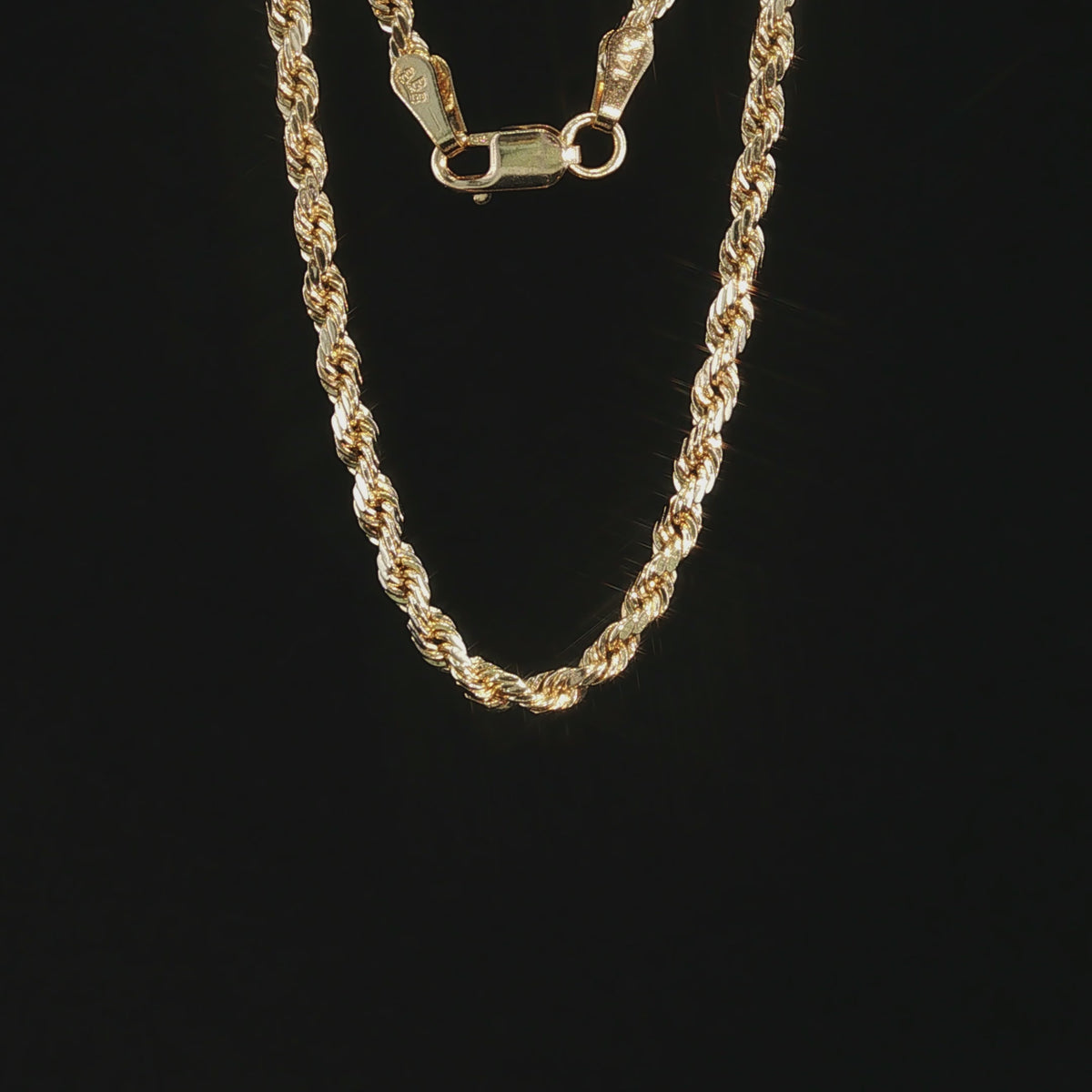 14K yellow rope bracelet (7.5")