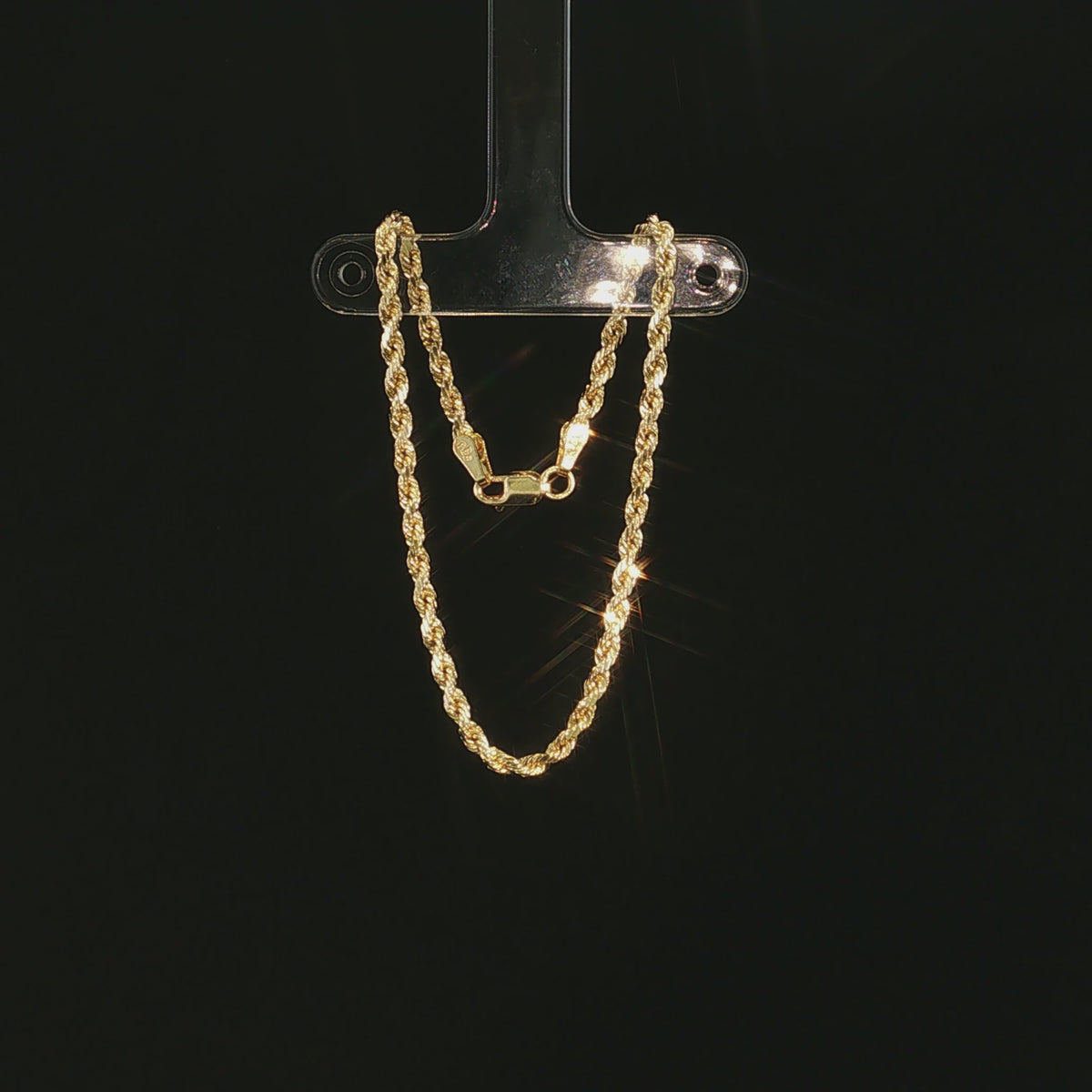 14K yellow rope bracelet (7.5")