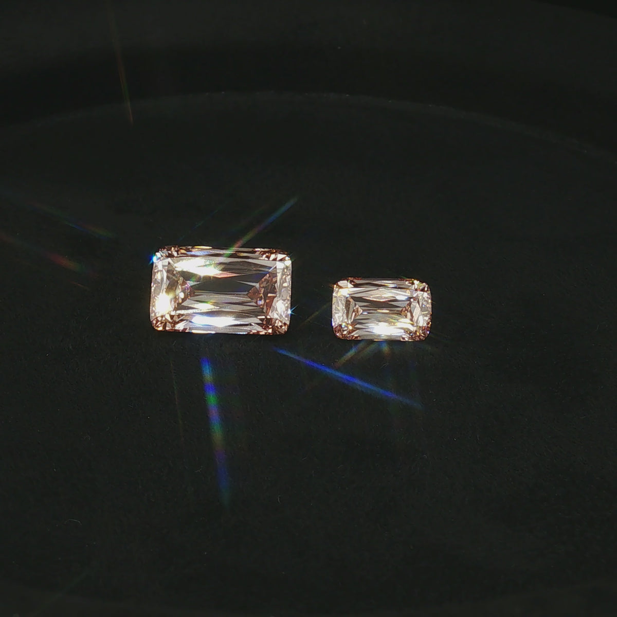 Love Chosen — 3.09 ct + 8.51 ct Fancy Vivid Pink Criss-Cut Diamond Pair